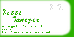 kitti tanczer business card